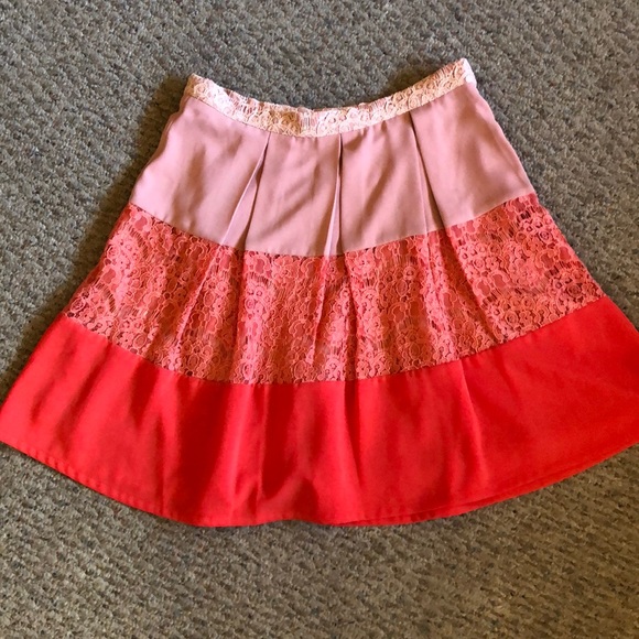 C. Luce Dresses & Skirts - C. Luce - Tri colored,  flowy skirt with lace. Size L